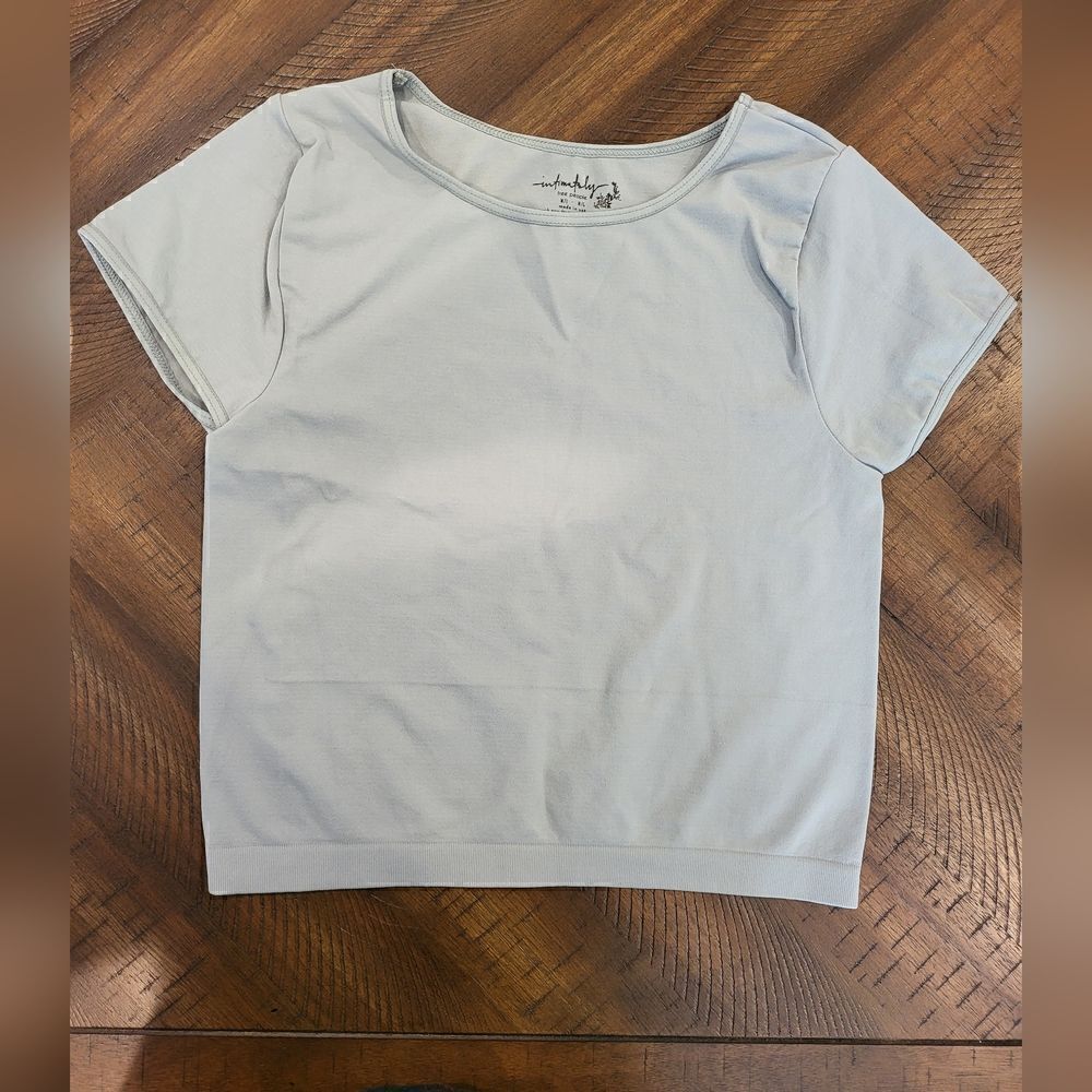 Free People Intimately Line Pale Seafoam Green M/L Seamless Tee